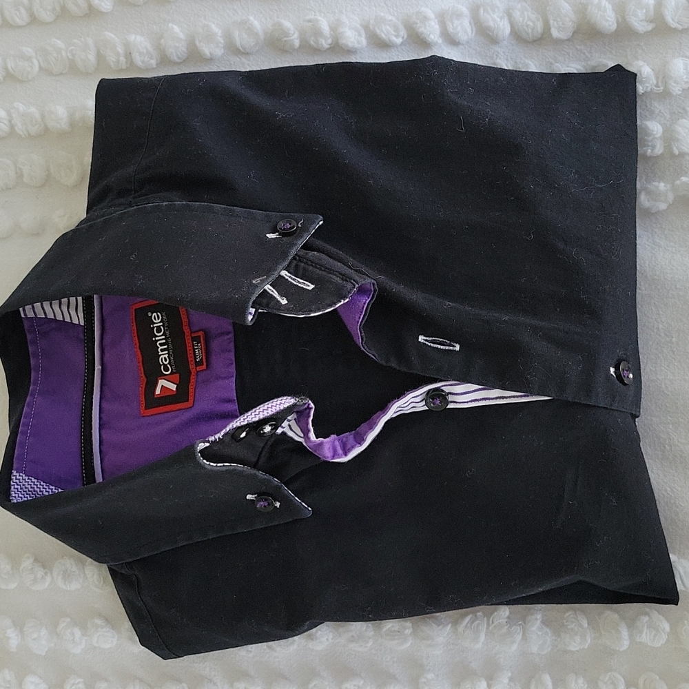 7 Camicie Black/Purple Shirt